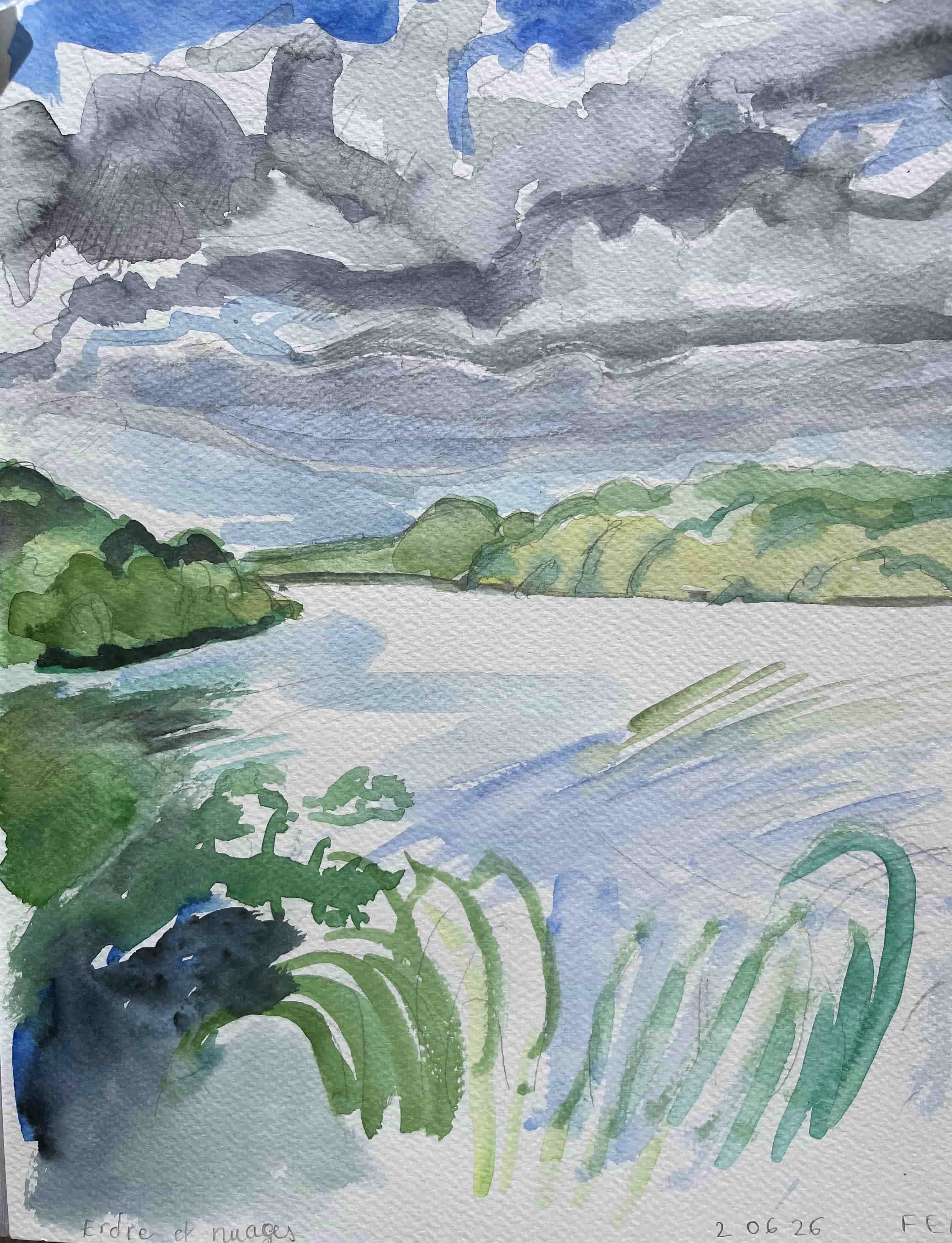 Ciel nuageux au dessus de l’Erdre