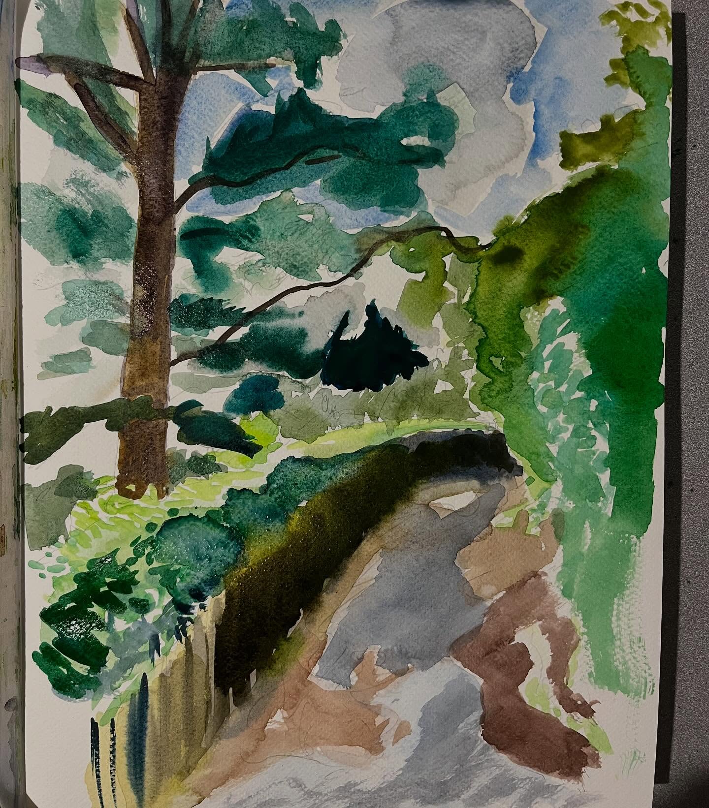 Croquis au Bord de l’Erdre avec Mayeul